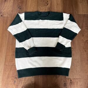 Brandy Melville Green & White Sweater